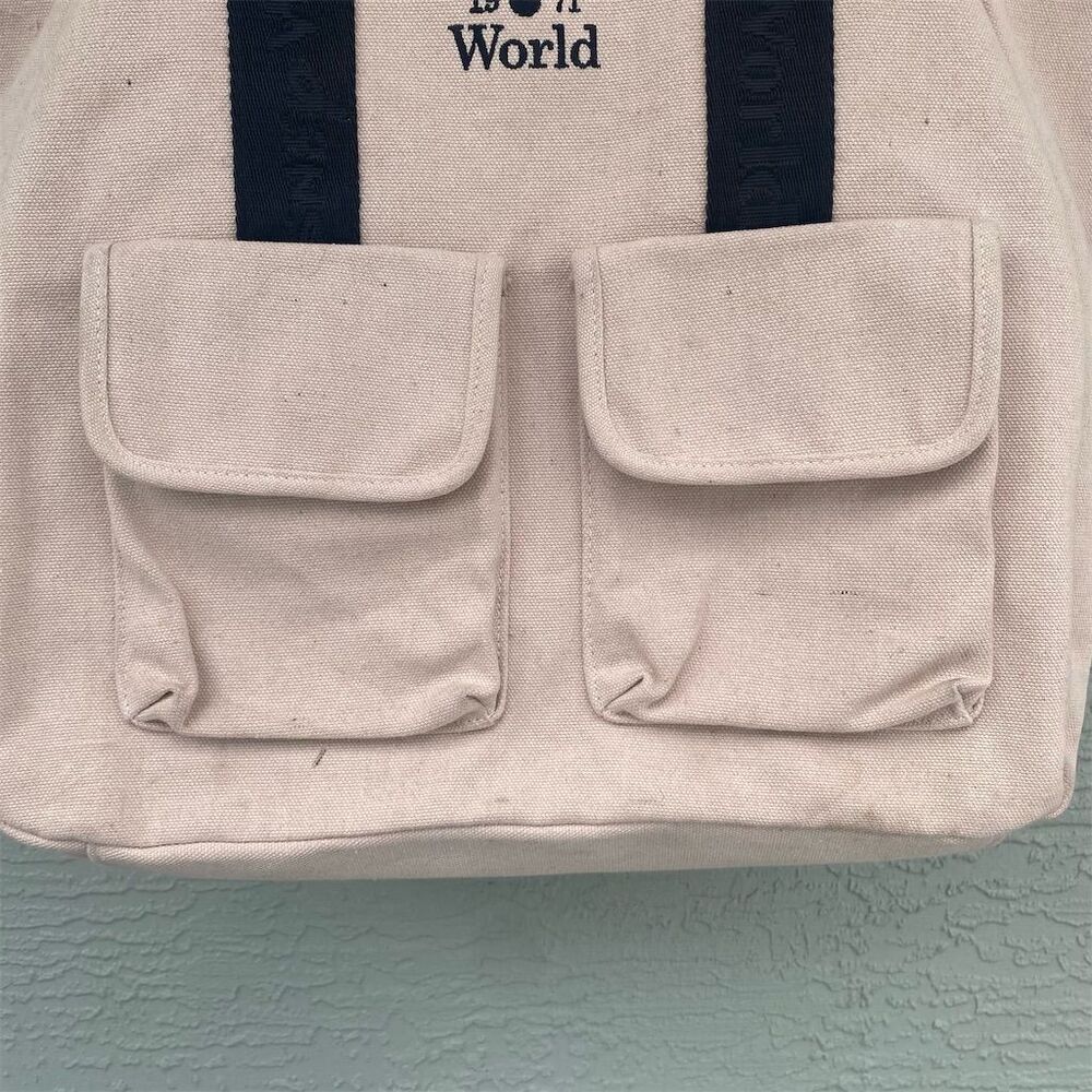 Disney Walt Disney World 1971 Large Canvas Tote Bag Beige - Picture 8 of 14